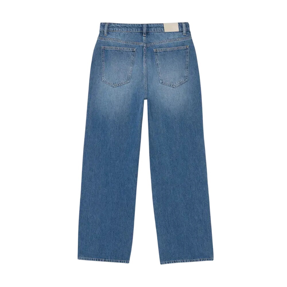 Mint Velvet Mid Indigo Crochet Trim Straight Jeans